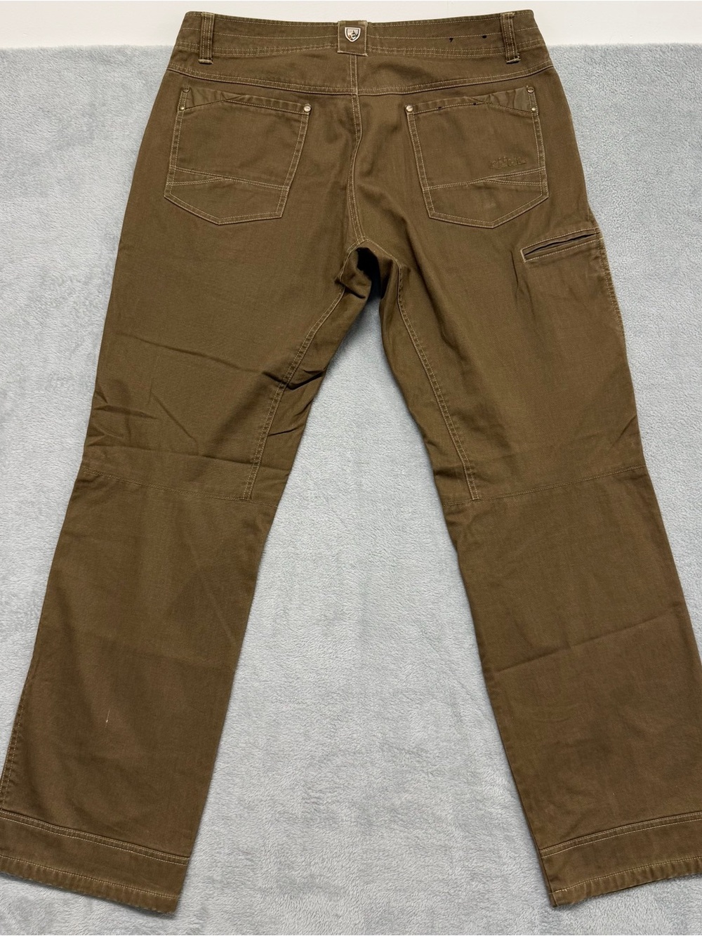 Kuhl Pants Mens 36x32 Brown Vintage Patina Dye EASY RYDR Outdoor Hiking Canvas - Picture 8 of 11